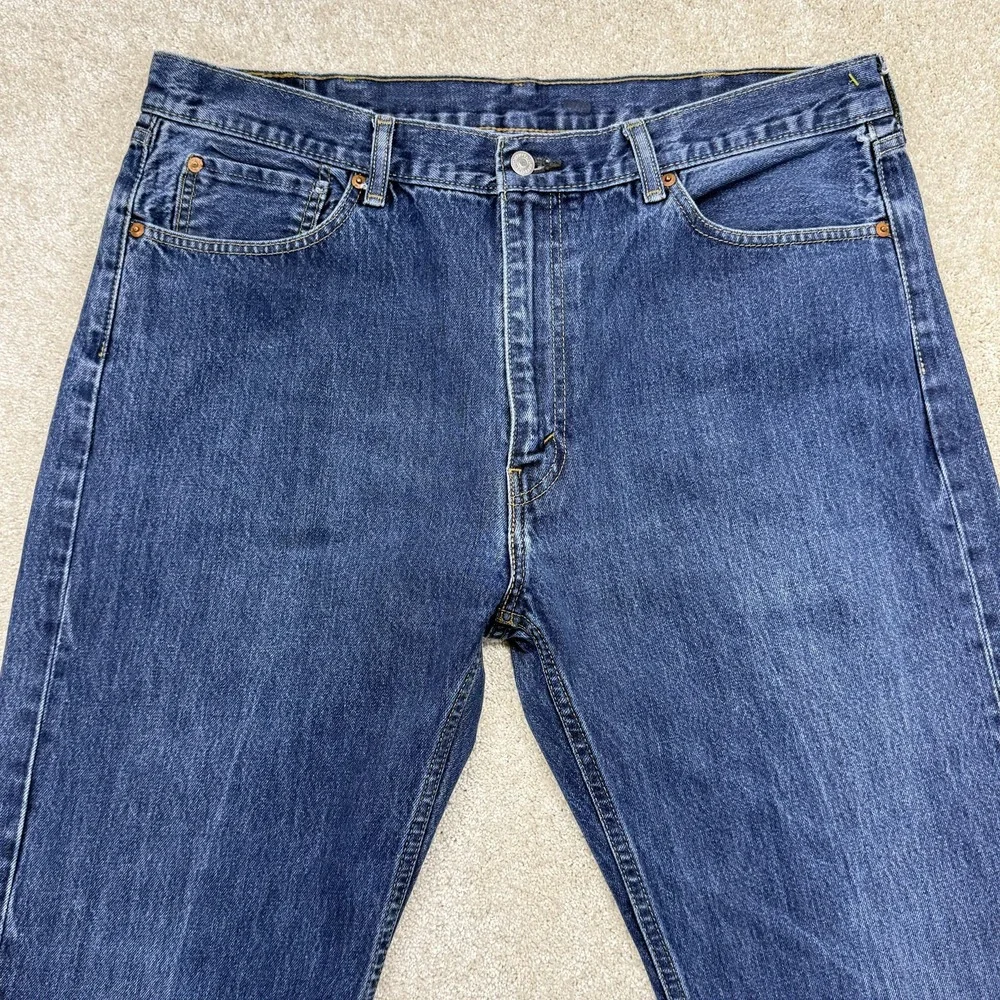 Levis 505 Jeans Mens 40x31 Blue Denim High Rise Straight Leg‎ Regular Fit